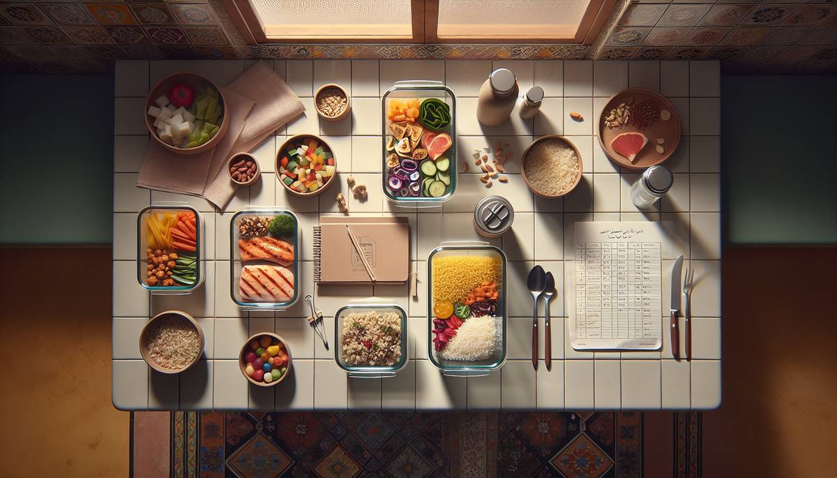 آماده‌سازی هفتگی وعده‌های رژیمی در ظرف شیشه‌ای